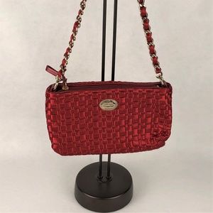 NWOT The SAK red woven chain evening bag